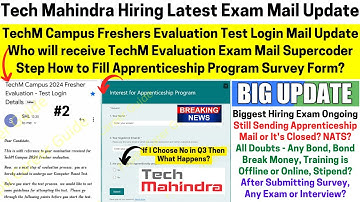 Tech Mahindra Hiring Process Changed Evaluation Test Mail How to Fill Apprenticeship Form Whats Next