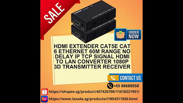HDMI Extender Cat5e Cat 6 Ethernet 60M Range No Delay IP TCP Signal HDMI to Lan Converter 1080p 3D