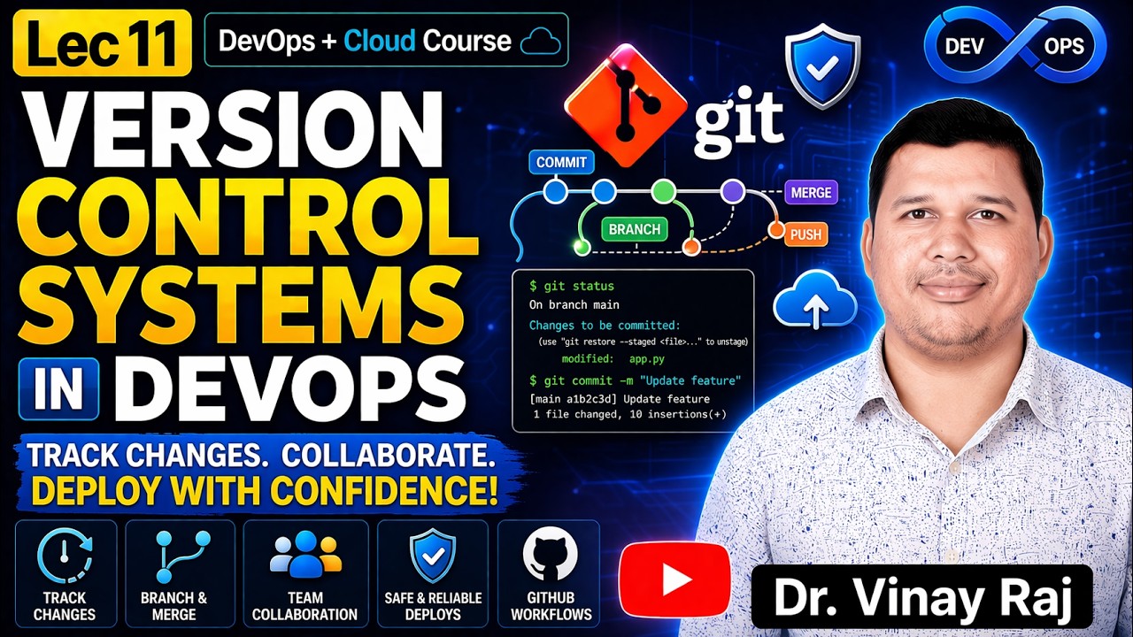 Lec 11: Version Control Systems in DevOps - YouTube