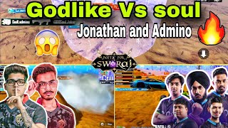 Godlike 💛🥵 vs Soul ,GT/ Admino 1v2 Soul 🥵🔥