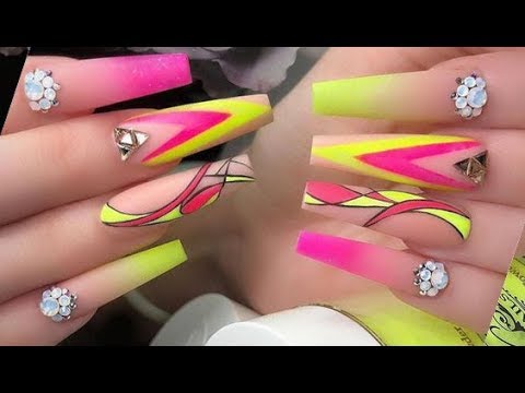 💎💎HERMOSOS DISEÑOS DE UÑAS EN TONOS NEÓN💎💎🌈💎💎 - thptnganamst.edu.vn