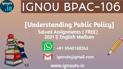 IGNOU BPAC-106 Solved Assignment 2021 [FREE] || BAPAH ||  BPAC-106 || IGNOU TV || IGNOU ||