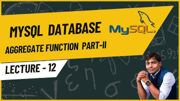 SQL lecture - 12 | Aggregate Function | NMD Pvt Ltd
