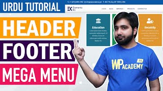 Elementor  Custom Header, Footer & Mega Menu  Urdu & Hindi Tutorial