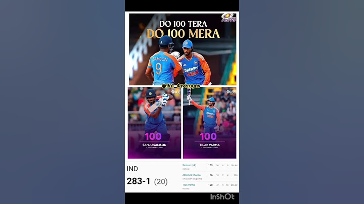 Sanju Samson and Tilak Verma century vs South Africa #century #indvssa #9ot_4averages