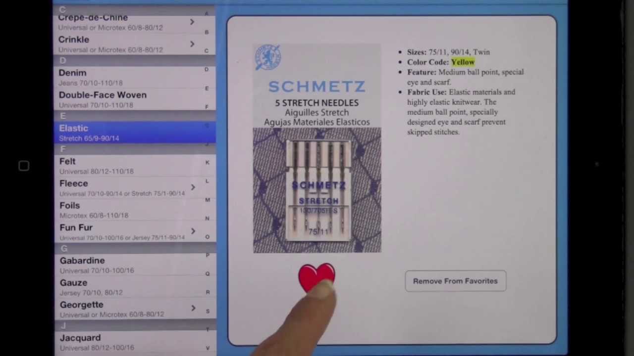 How to Use the Schmetz Needle App YouTube