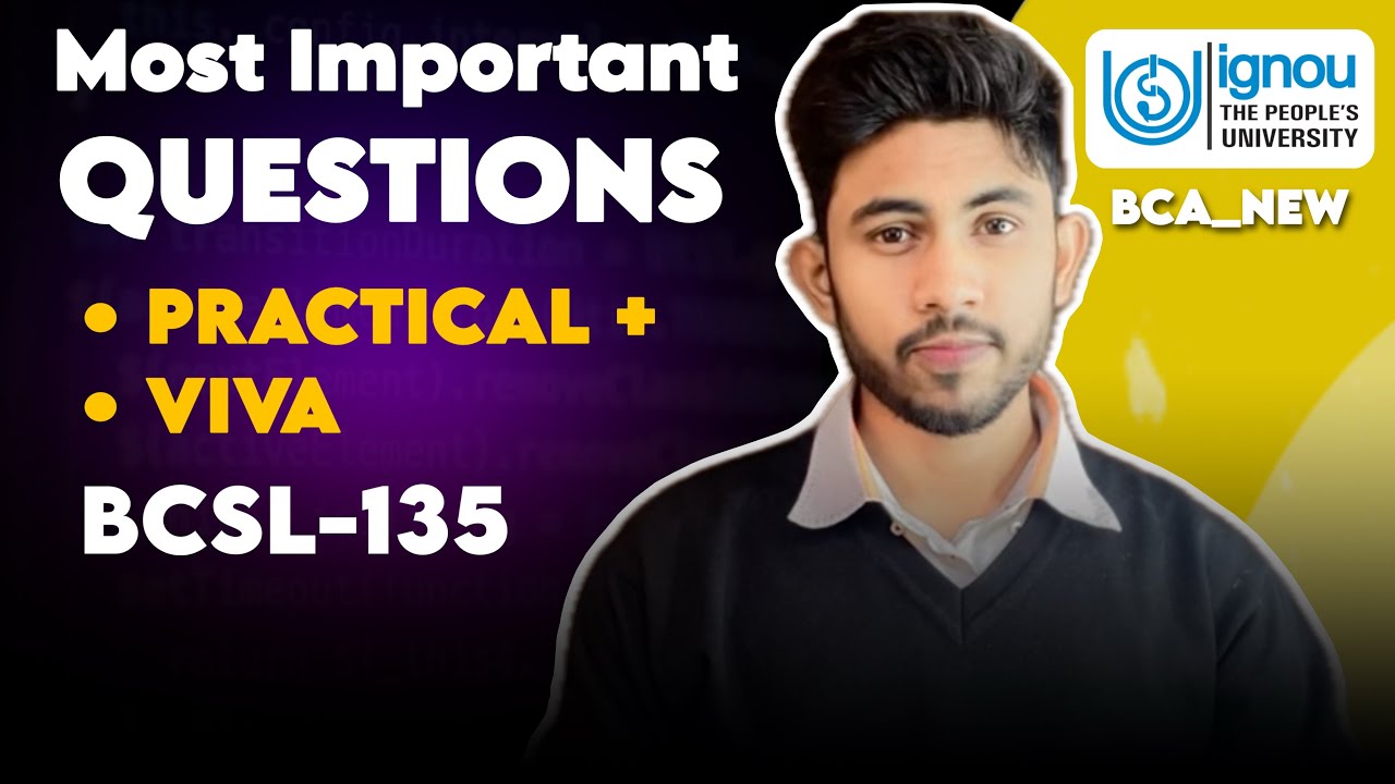 BCSL-135 Practical & Viva Lab Exam | DBMS & C++ Important Questions | BCA_NEW