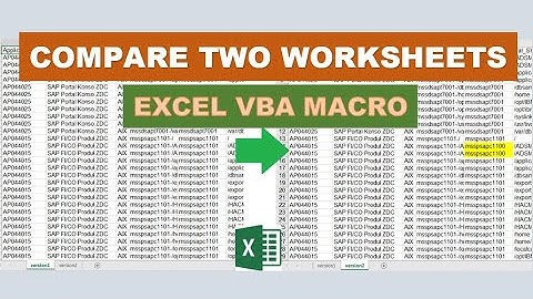 Compare Two Worksheets Excel VBA Macro
