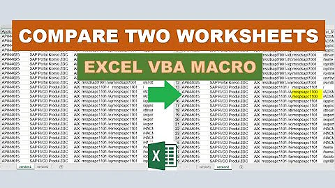 Compare Two Worksheets Excel VBA Macro
