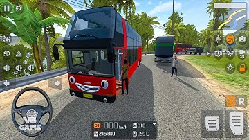 Scania Double Decker Bus Driving - Bus Simulator Indonesia Gameplay