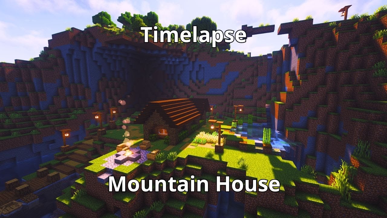 Mountain House | Timelapse Build | Minecraft #minecraft #gaming # ...