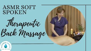 ASMR Therapeutic Back Massage with Victoria and Behfar | 1 of 5 (Soft spoken. Gentle music)