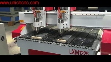 CNC router Multi head machine 2 spindle with 2 heads