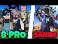 Sanim bg vs 8 pro player in bedwars blockman go