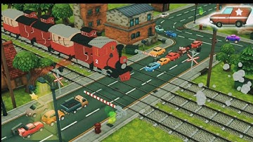 Railroad Crossing Train Simulator #5-Easy Mode Level 8-(Perlintasan Kereta Api)-Android Gameplay