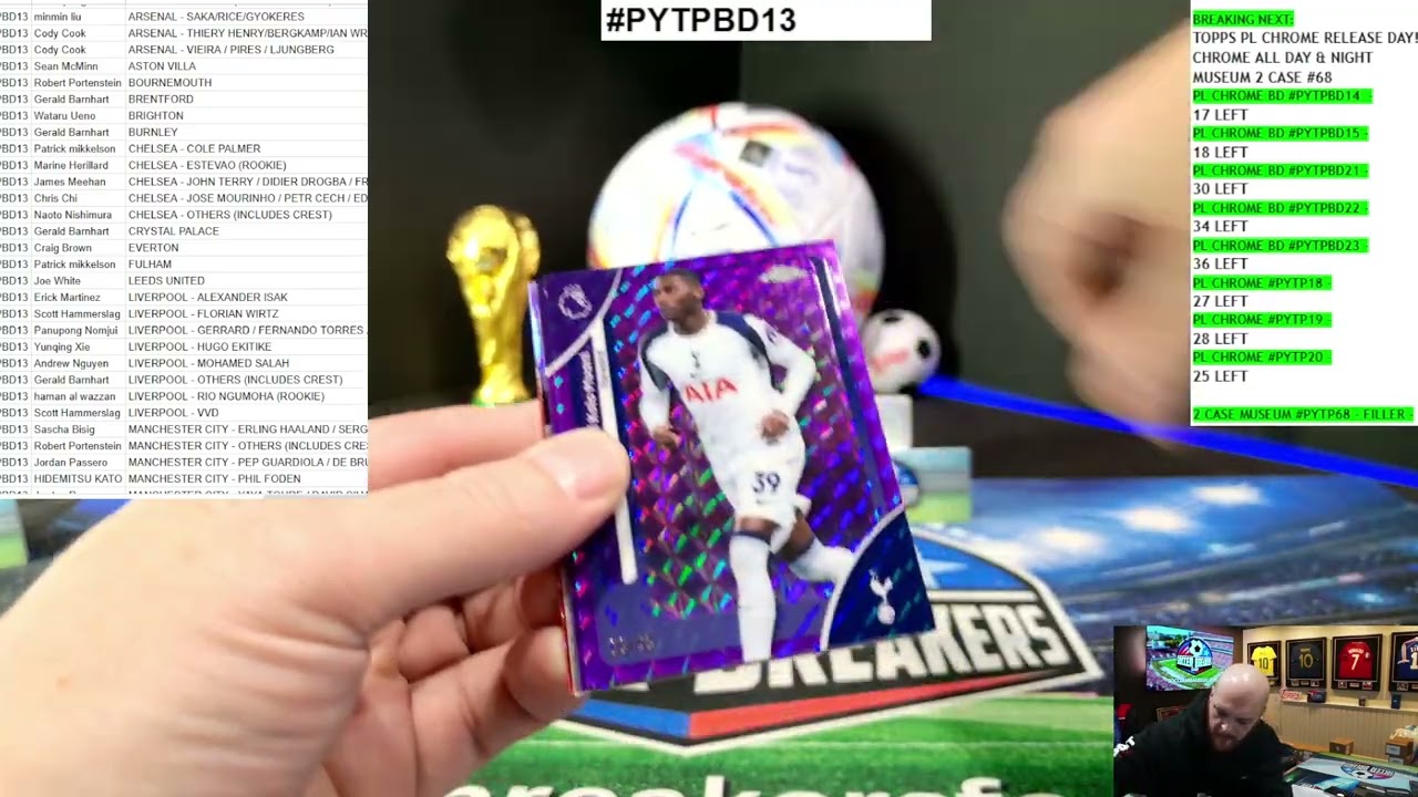 2026 TOPPS CHROME PREMIER LEAGUE EPLC26 SOCCER 6 BOX BREAKERS DELIGHT, PYT CASE BREAK 