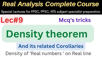 Density theorem and its corollaries #density theorem examples #mathematics#ppsc #fpsc #nts #maths