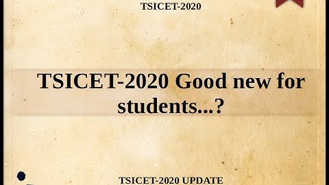 TSICET-2020 l 3rd Phase notification l Official Information l