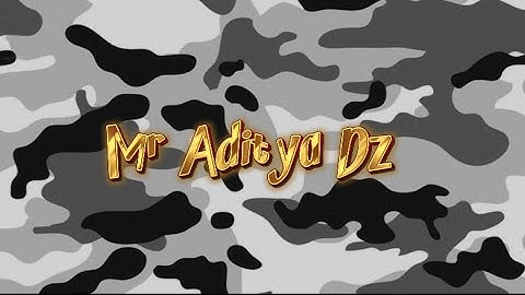 MY NEW YOUTUBE INTRO VIDEO | MR ADITYA DZ