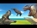 Animals or Primates - Who Can Attack Megalodon Rex? - Animal Revolt Battle Simulator