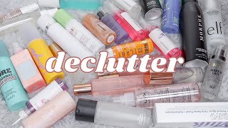 getting rid of my setting sprays...*makeup declutter 2023* 🥲