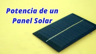 Como Hallar la Potencia de un Panel Solar