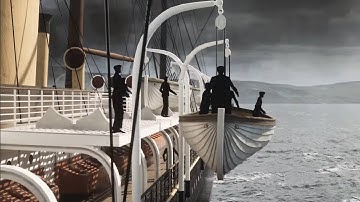 Oceanic Class Ocean Liner (SS Atlantic) Lifeboat Preparations + Lowering 
