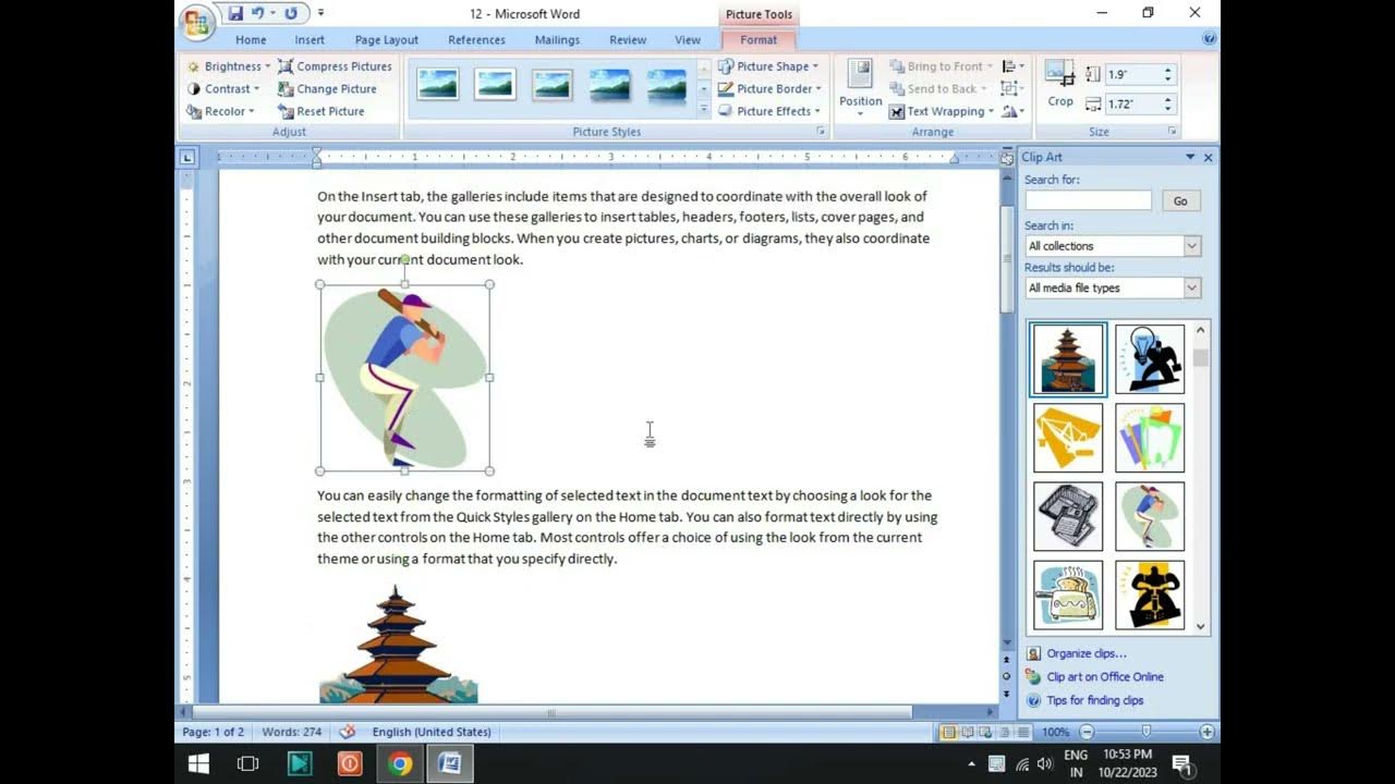 How to Insert Clip Arts In MS Word | Clip Arts in MS Word | MS Word