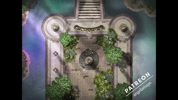 The terrace animated battle map for TTRPG games, works in Foundry VTT