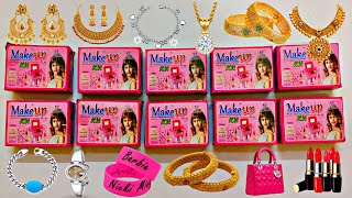 Makeup Box Kit Mein Nikle Nailpolish, Lipstick, Gold Chain, Gold Ring,  Fair & Lovely Cream