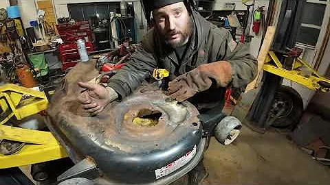 Patching a rusted out mower deck. Cub Cadet Zero Turn