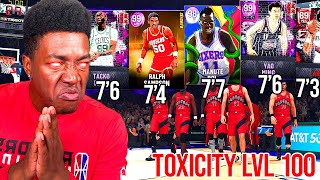 I USED THE TALLEST LINEUP POSSIBLE IN NBA 2k22.......THIS TEAM SHOULD BE BANNED.....