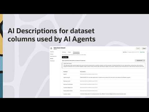 AI Descriptions for dataset columns