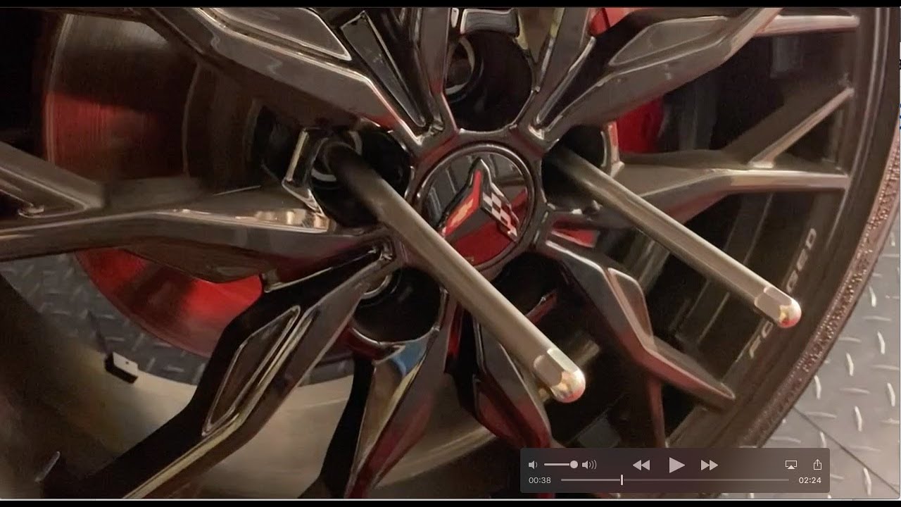 Lug stud extenders for easy and safe wheel & tire removal for C8