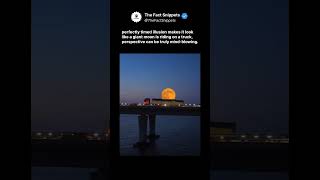 This Truck Is Delivering The Moon 🤯 #shorts #satisfying #ytshorts #illusion #moon