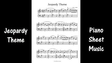Jeopardy Theme - Piano Lesson - Sheet Music