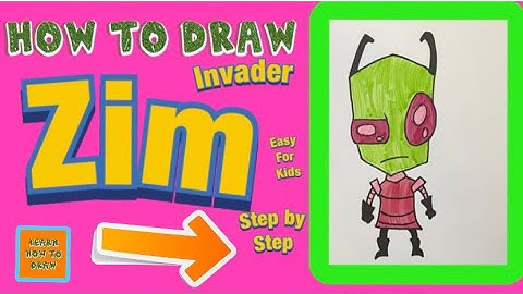 How to Draw Invader Zim Step by Step