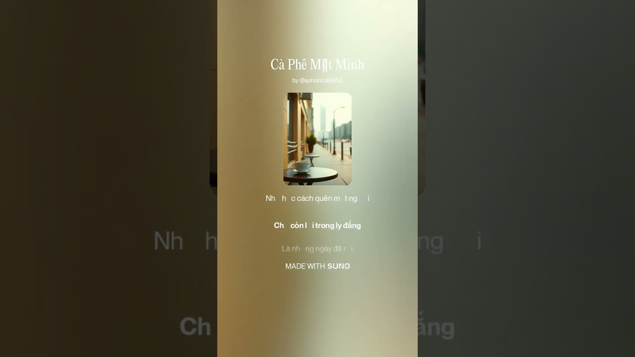 Cà Phê Một Mình