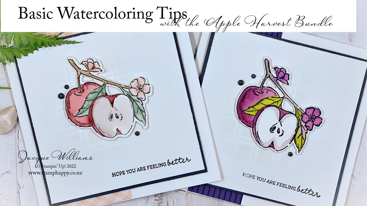 Essential Watercoloring Tips with the Apple Harvest Bundle! Clean and