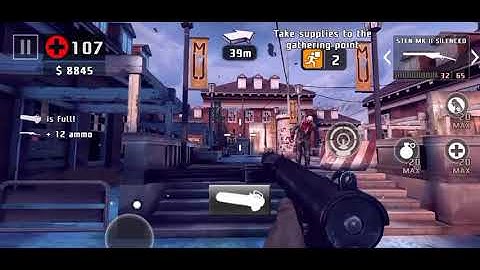 Sten Mk ll silenced vs zombies gameplay || dead trigger 2