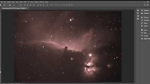 Horsehead Nebula Monochrome Realtime Image Processing
