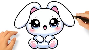 HOW TO DRAW A CUTE BUNNY EASY🐇❤️