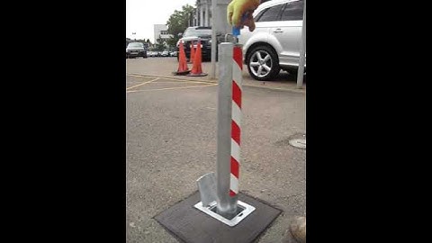 Using a removable / lift out bollard with an integral lock by Security Bollards Direct.