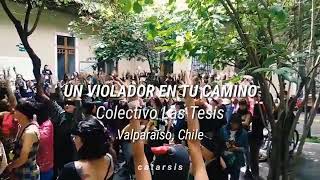 Video thumbnail of "Y la culpa no era mía [letra] // Las Tesis Chile"
