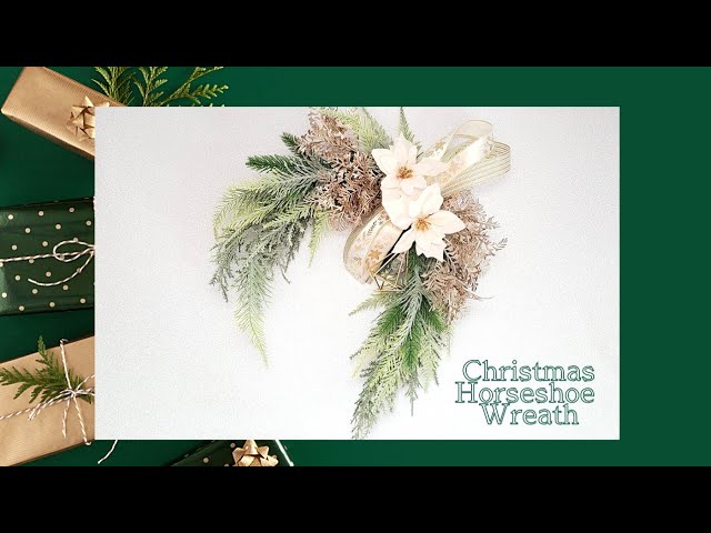 100均DIY】クリスマスホースシューリース♪の作り方♪ - YouTube