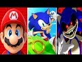 Super Mario Run Vs Sonic Dash Vs SONIC EXE Nightmare Beginning 