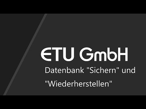 ETU Kaufmann Software - Datenbank 