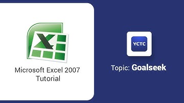 Barrckpore Youth Computer Training Centre/CITA/Microsoft Excel 2007/Goal Seek