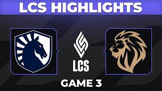 TL vs LYON Game 3 Highlights | LCS Playoffs 2026 | Team Liquid vs LYON