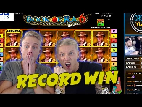 RECORD WIN 6 euro bet BIG WIN - Book of Ra 6 HUGE WIN Drunkstream epic reactions